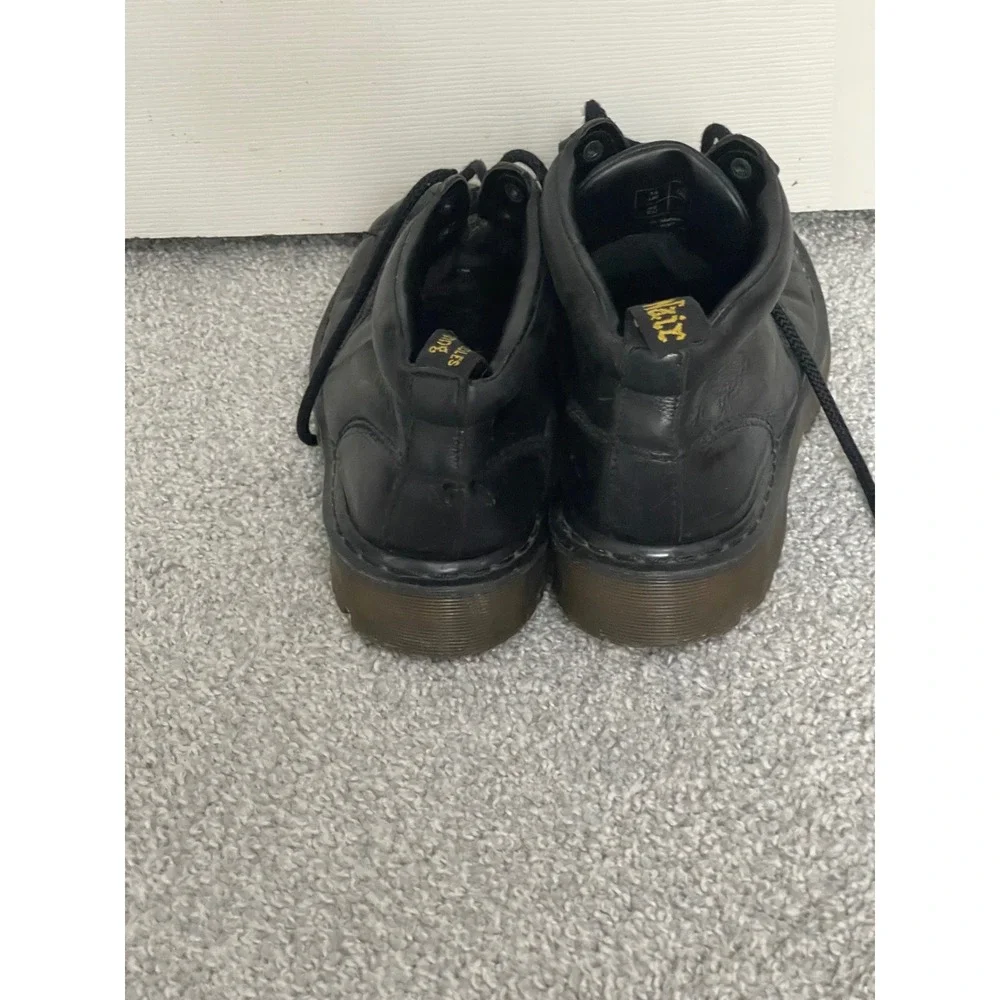 Dr. Martens 8287 Black Leather Ankle Work Boots Mens Size 15 US Lug Sole Gothic